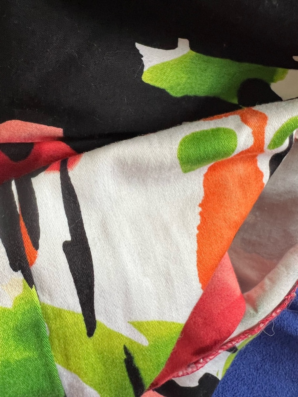 Donna Ricco Floral Print Black, Orange & Red Short Sleeve Dress Size 10 - Picture 8 of 12